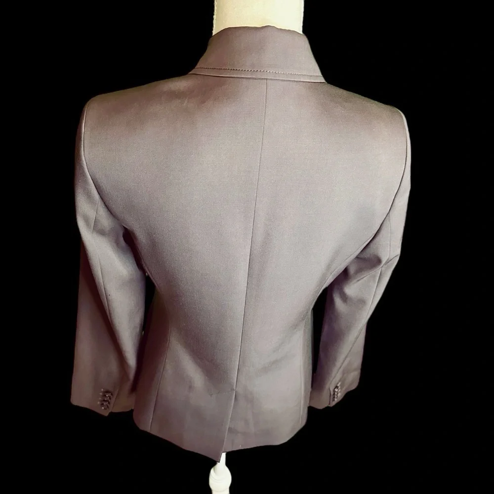 J. Crew 100% Wool Olive Green / Taupe Single Button Blazer Size 4 RN77388
